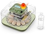 GQF Incubator for Hatching Eggs-Eggs Capacity System, Auto Egg Turner & New Auto Precision Humidity Control Reserve System, 360° Clear Viewing for Chicken, Duck and Quail (Green) (Square)