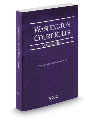 Washington Court Rules - State, 2014 ed. (Vol. ... 0314655654 Book Cover