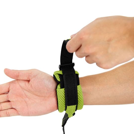 Image of Gooby Soft Mesh Wristband Surfer Leash, Green, 6 FT