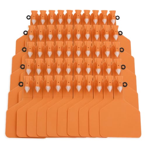 100 PCS Blank Cattle Ear Tags TPU One-Piece Large Livestock ID Tags