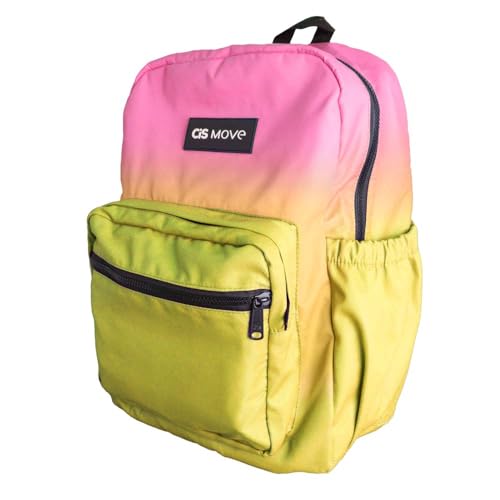 CIS Move Mochila Escolar - Rosa/Amarelo - 1 Unidade
