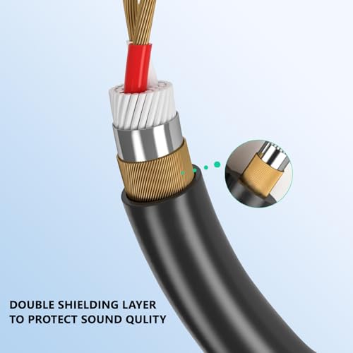 Image of MX RCA Cable AUX to RCA Y Splitter Cable To 2 Rca Stereo Audio Cable PERENT (3.5mm to Dual 3-Pin Male XLR Mic Cable, 5 METER)