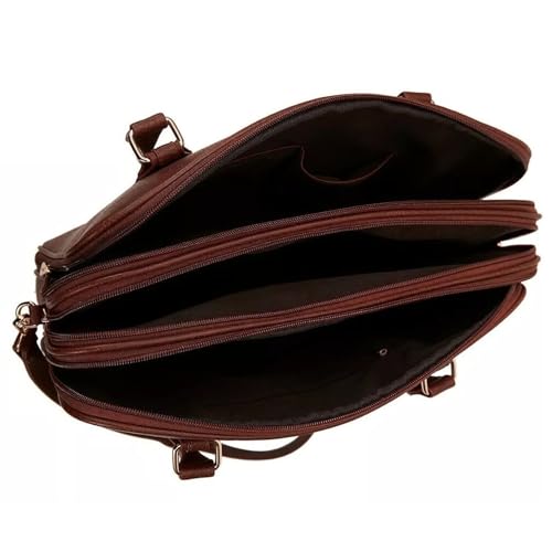Bolsa Feminina Pasta Executiva para Notebook até 15.6” Reforçada Couro Ecológico para Trabalho, Reun