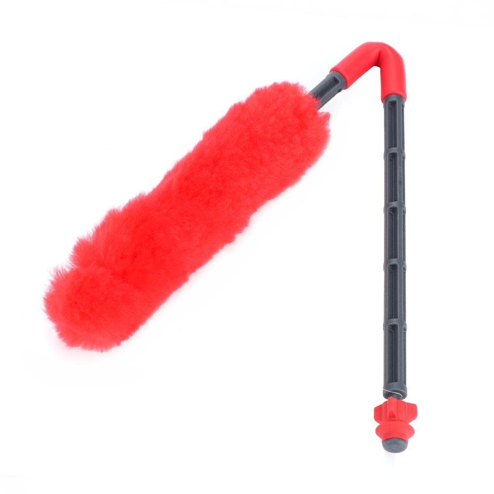 EulbevoliPaintball Barrel Maid Swab/Squeegee,Paintball Barrel Swab Squeegee Cleaner,Paintball Barrel Maid Swab,Wool Paintball Barrel Maid Squeegee Cleaner,Single Folding Swab,for Cleaning(red)
