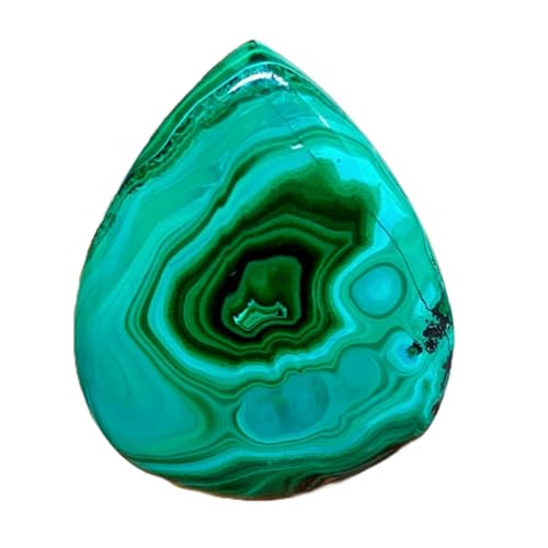 Pierre azurite malachite véritable en poire de 34mm pour joaillerie fine