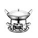 ACGrade Mały gorący garnek ze stali nierdzewnej do użytku na zewnątrz, zestaw garnków do fondue dla jednej osoby, zestaw garnków do fondue z wieloma zestawami garnków do fondue