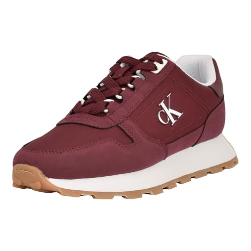 Listado de Tenis Vino Mujer - los preferidos. 44 Calvin Klein Taresa - Tenis para Mujer, Rojo Oscuro/Blanco 600, 24 cm