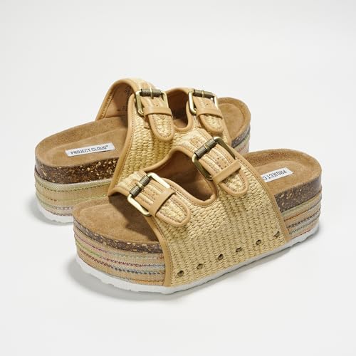 Project Cloud Platform Sandals Women Footwear - Genuine Leather and Durable EVA Sole for Non-Slip and Comfortable Platform - Fashion Summer Sandals for Women 2025 (Oliy)