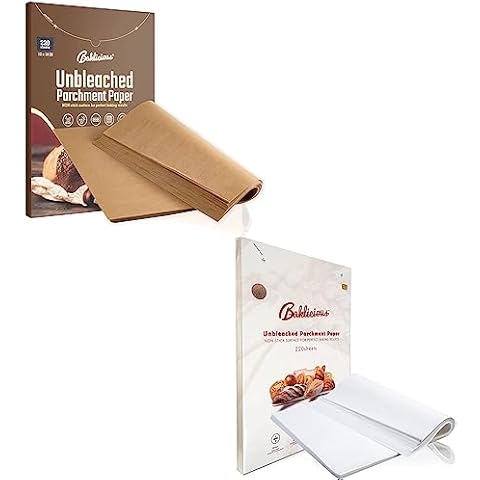 Baklicious 220 Pcs Unbleached Parchment Paper Baking Sheets Bundle with 220 Pcs 9x13 In Parchment Paper Sheets Pre-cut Non-Stick Parchment Baking Paper for Air Fryer, Oven, Bakeware, Steaming Cover