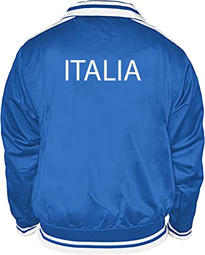 Men's & Women Italian Pride, Italia Italy Track Blue Jacket2