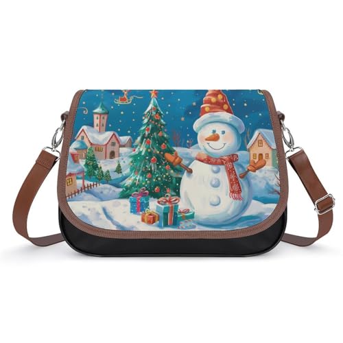 Sac messager de Noël en cuir de qualité supérieure avec finitions imperméables