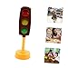 LIOOBO Realistic Signal Light Model: Simulation Traffic Lamp Toy with Lighting and Sounds - Role Play Mini Red/Yellow/Green Traffic Signal Lamp No Battery