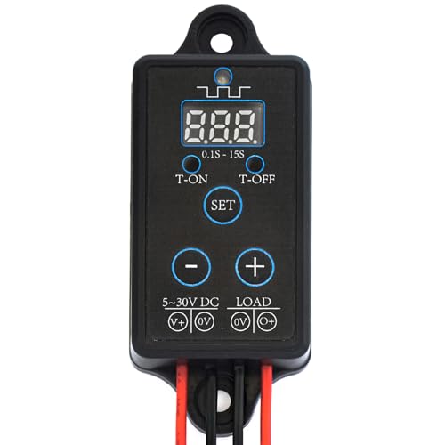 Module clignotant DC 5-30V 10A avec affichage LED et boutons pour feux d'avertissement