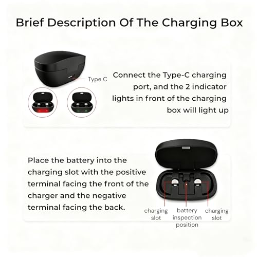 Ladebox Für Wiederaufladbare USB-Hörgerätebatterien. 312 Knopfbatterien Mit 155 MAh Kapazität Für Benutzer von Hörverstärkern