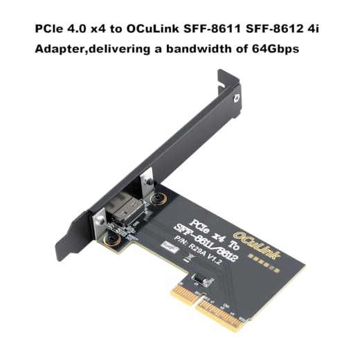 RGEEK PCIe 4.0 x4 a OCuLink SFF-8611 SFF-8612 4i Host Adapter miniatura 2
