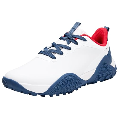Mens Wide Golf Shoes Spikeless Waterproof Lightweight Outdoor Golf Sport Training Sneakers