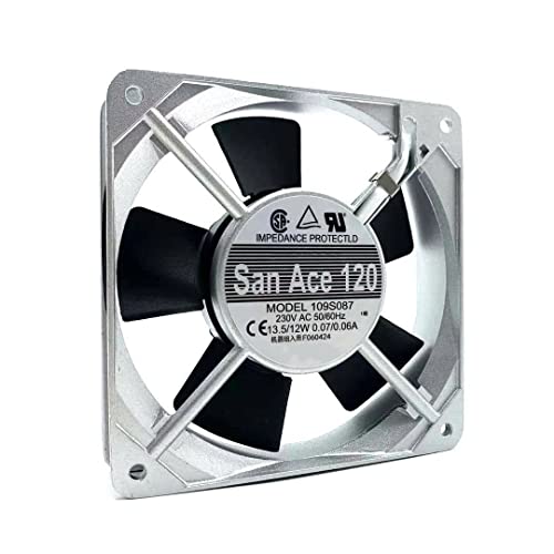 Amazon.com: 109S087 2-pin (120x120x25mm) 230V 13.5/12W 0.07/0.06A 