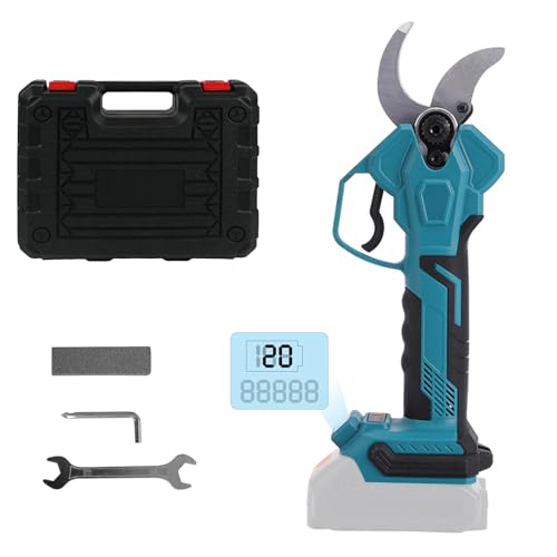 Forbici Potatura Elettriche 900W, 65mm Cesoie Potatura Elettriche Professionali Compatibile con Makita 18V Batteria, Portatile Cesoie a Batteria Ricaricabile per Potatura con Display Digitale