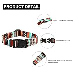 Adjustable Dog Collar - Special Design Patterns, Soft Nylon Comfortable Durable Pet Collar for Small Medium Large Dogs (S, Tribal Green) - Image 3