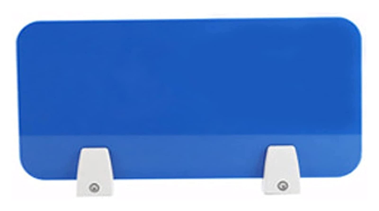 Lunette de bureau anti-distraction : écran acrylique bleu à clipser (80x30)