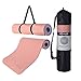 esterilla deporte, esterilla yoga Wueps, incluye correa de hombro y bolsa de transporte, ideal para realizar deporte en casa, yoga mat, esterilla yoga antideslizante, (Color Rosa Goma y Azul Oscuro)