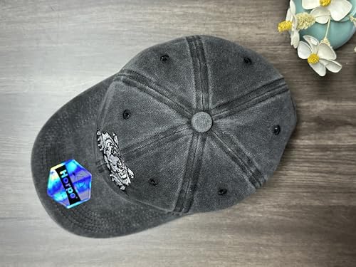 Image of Embroidered Animal Hat Gift for Men Women, Adjustable Baseball Cap | Animal Lover Collection, Casual Outdoor Wear, Breathable Cotton Fabric, Adjustable Buckle Closure