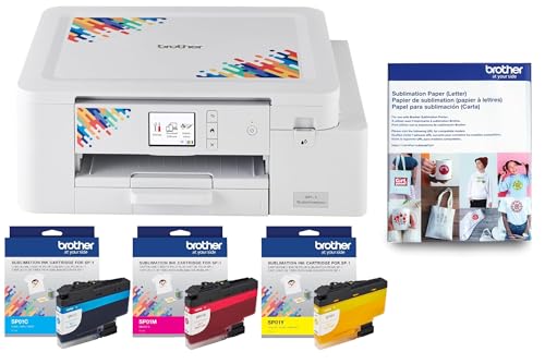 Brother Sublimation Printer Color Ink Cartridge Set and 100 Sheets Sublimation Paper