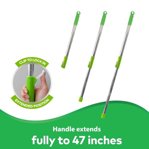 Image of Scotch-Brite Twin Bucket Spin Mop with Easy Wring & Rinse System, 360 Adjustable Handle, High Absorbency Microfiber for Deep Cleaning on All Floor Types