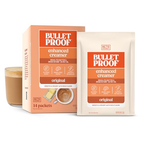 Bulletproof InstaMix Original Unflavored Keto Coffee Creamer Packets, Pack of 14, Powdered Grass-Fed Butter and Brain Octane C8 MCT Oil, Supports Brain Function