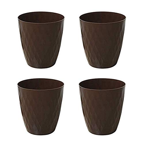 Poubelle de cuisine et bureau : lot de 4 corbeilles compactes 3,8L