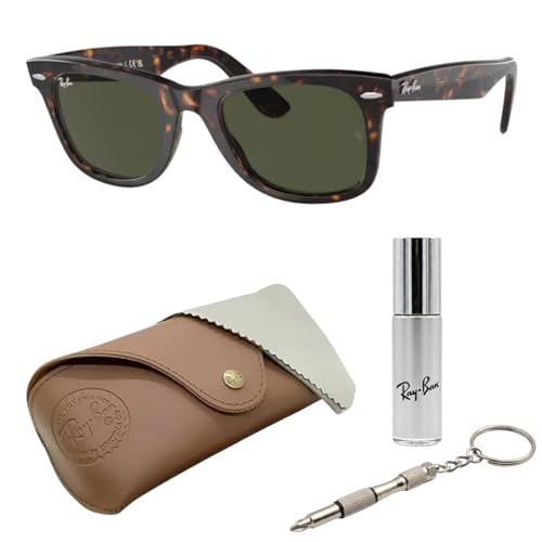 Ray-Ban RB2140 Square Shape Non-Polarized Sunglasses for Men & Women Includes Official Rayban Eyewear Kit Ideal Formal & Casual Wear Sunglasess G-15 Green Lens
