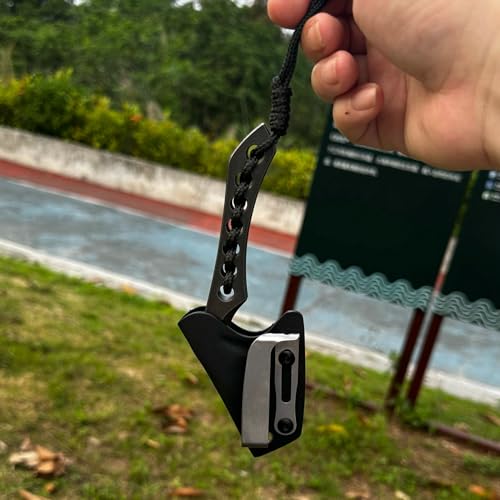 SDOKEDC 9CR18MOV Steel Mini Axe Tool With Sheath Survival Knives Fixed Blade Small Outdoor Camp Hatchet Camping Knife For Men EDC