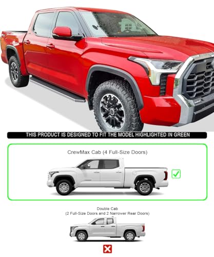 Estribos Tuxtreme Acero Inoxidable para Toyota Tundra 2022-2026 miniatura 2