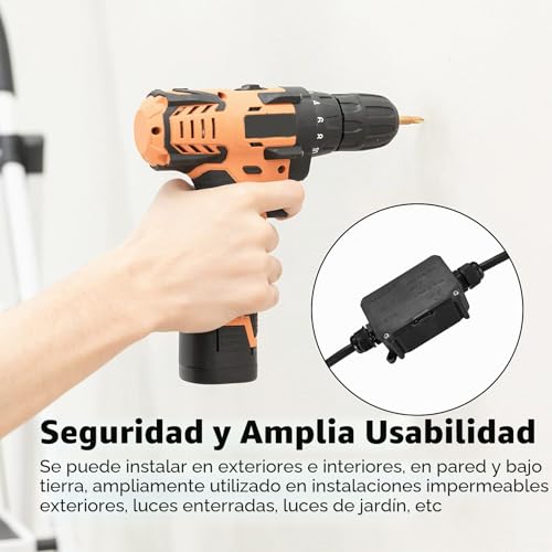 Miniatura 6 de 4 Piezas Cajas De Conexiones Impermeable Ip66, 2 Vías Cajas De Empalmes De Conector De Cable Estanca Exterior Electrica Pg9 Para Cable Ø3mm-8mm Ø6mm-10mm - De Plástico Y De Silicona