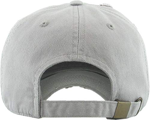 Image of KBETHOS Vintage Washed Distressed Cotton Dad Hat Baseball Cap Adjustable Polo Trucker Unisex Style Headwear