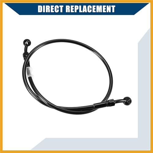 Partuto Brake Hose Motorcycle Hydraulic Brake Line Oil Hose Pipe Fitting with Banjo/Inner for ATV Motorcycle Motocross/Durable 80cm Length / 1 Set Replacement