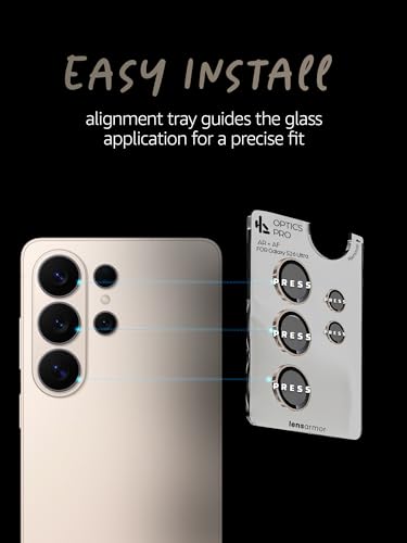 Image of Lensarmor Compatible with S26 Ultra Pink Gold Camera Lens Protector (2 Pack) - Premium 9H Tempered Glass, Military-Grade Protection, Ultra-Clear Transparency & Case-Friendly Design