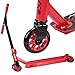 SportVida Stunt - Monopattino Freestyle per bambini dai 6 anni in su, in caucciù da 100 mm a 110 mm, colore: rosso