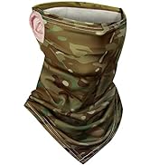 Ciyuhome Cooling Neck Gaiter Camo Face Mask with Ear Loops,Ice Silk Shield Scarf Cover for Men Wo...