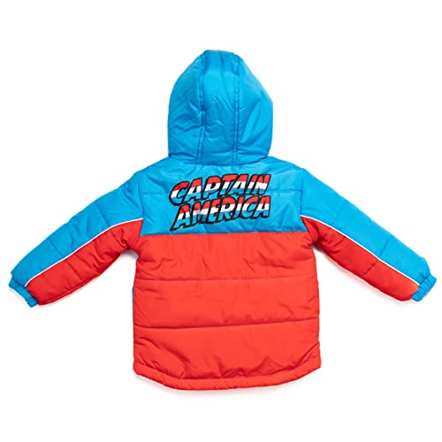 Image of Marvel Hooded Zip-Up Puffer Jacket Toddler to Big Kid