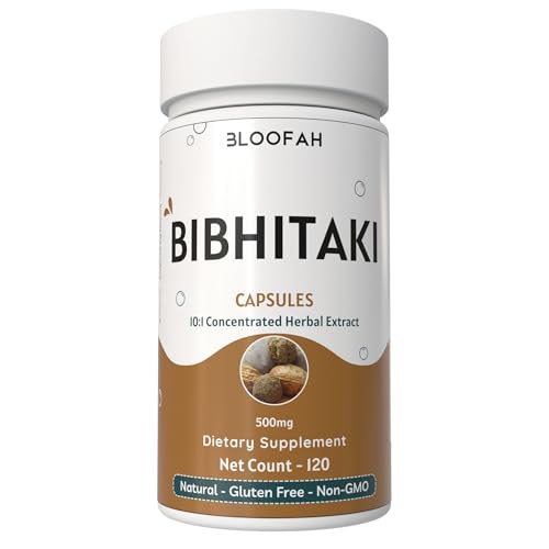 Bloofah Bibhitaki Fruit Capsules 500mg | Concentrated 10:1 Extrac...