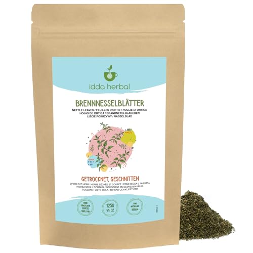 IDDA Herbal Ortie Tisane 125g, Feuilles Séchées et Coupées pour la Préparation de Tisane Ortie