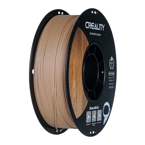 Image of Creality Wood Filament PLA 1.75mm, Dimensional Accuracy + /- 0.03mm, Warp-Free and Clog-Free, 1KG Spool (2.2 lbs), Fit for 99% 3D Printers