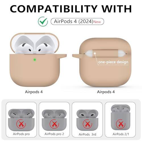 Image of Ljusmicker for AirPods 4 Case 2024 with Cleaner Kit,Brown