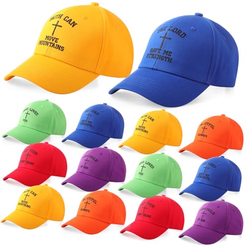 Image of Shyyween Pcs Vbs 2026 Christian Hats, Jesus Theme Baseball Caps Bulk for Summer Religious Church Sunday School Group Supplies