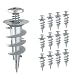 LuckIn Premium Quality Zinc Self-Drilling Drywall Anchors with Screws Kit, 100 Pack (100 Pieces Self-Drilling Drywall Anchors + 100 Pieces Screws)