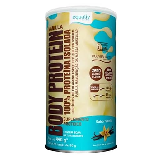 Body Protein - Sabor Vanilla - 100% Proteína Isolada - Zero Carbo - 440g - Equaliv