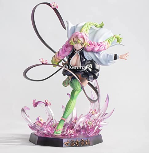 Image of KENMA | Demon Slayer Kanroji Mitsuri Anime Action Figure | The Love Hashira Kimetsu no Yaiba | Anime Figurine Statue Weeb Manga Collectible Model Toy | 21.5 Cms