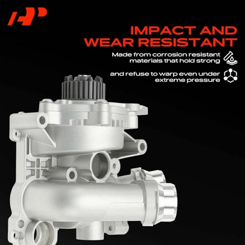 A-Premium Engine Water Pump with Gasket and O-ring Compatible with Volkswagen Jetta 2008-2010 2012-2014, Passat 2008-2010, Tiguan 2009-2018, Beetle, CC, Eos, GTI & Audi A4, Q5, A3, A5, A6, Q3, TT by A-Premium - Used condition - Image 5