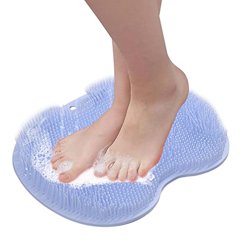 Epurateur de pied douche, Grand Brosse Pieds Douche, Épurateur de Pieds et de Dos de Douche, Coussin de Massage Apaisant et Relaxant pour Nettoyer et Masser les Pieds, avec Ventouses Antidérapantes